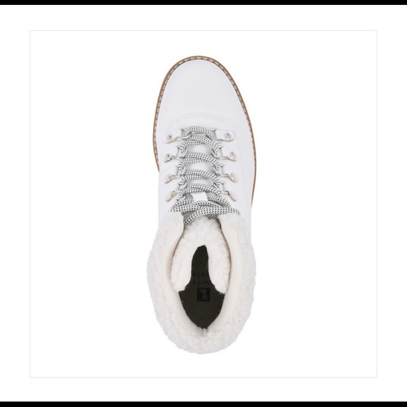 White Mountain Shoes, Cozy Bootie, Lace up hiker boot, Size 8.5, White - Picture 3 of 16